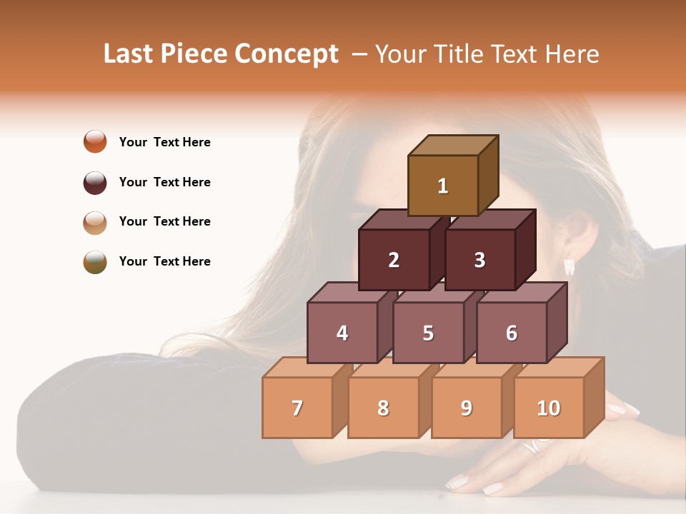 A Woman Is Smiling And Posing For A Picture PowerPoint Template