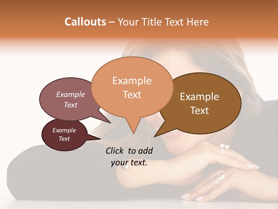 A Woman Is Smiling And Posing For A Picture PowerPoint Template