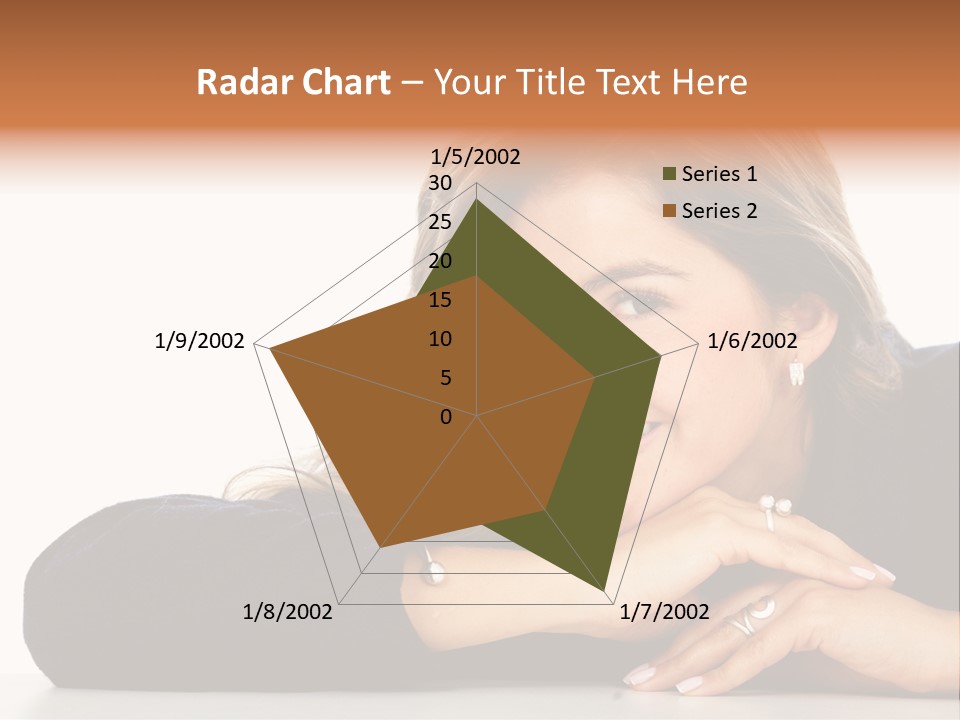 A Woman Is Smiling And Posing For A Picture PowerPoint Template