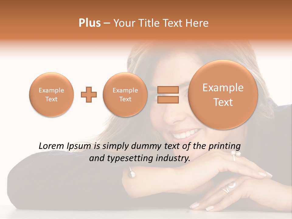 A Woman Is Smiling And Posing For A Picture PowerPoint Template