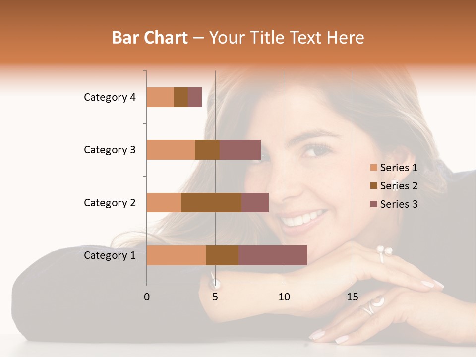 A Woman Is Smiling And Posing For A Picture PowerPoint Template