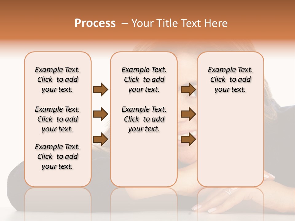 A Woman Is Smiling And Posing For A Picture PowerPoint Template