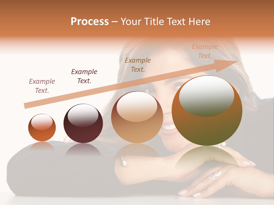 A Woman Is Smiling And Posing For A Picture PowerPoint Template