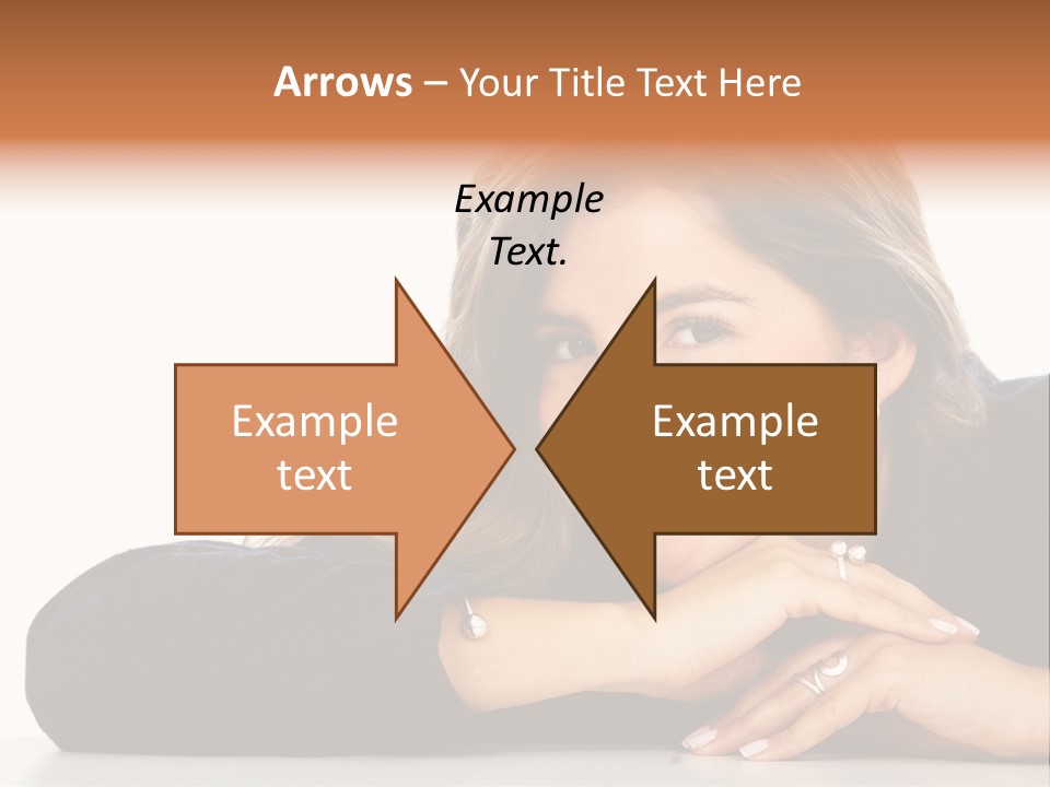 A Woman Is Smiling And Posing For A Picture PowerPoint Template