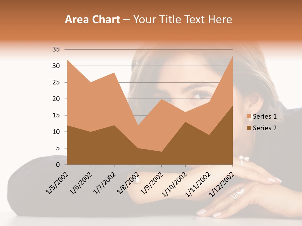 A Woman Is Smiling And Posing For A Picture PowerPoint Template