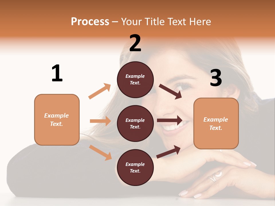 A Woman Is Smiling And Posing For A Picture PowerPoint Template