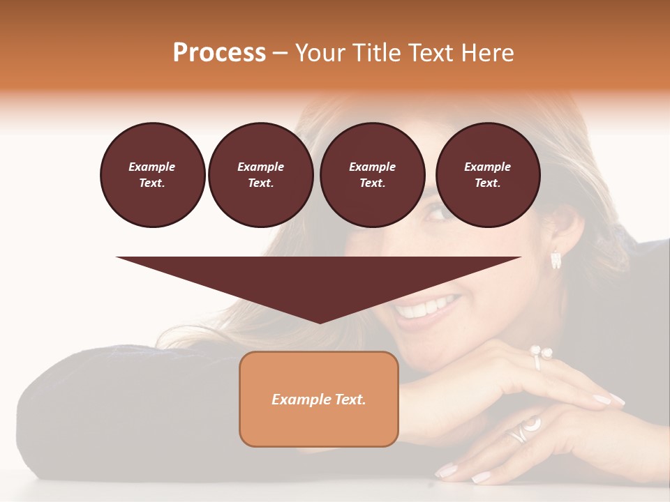 A Woman Is Smiling And Posing For A Picture PowerPoint Template