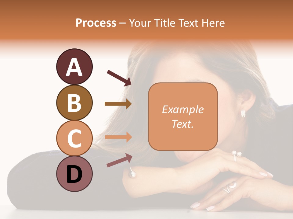 A Woman Is Smiling And Posing For A Picture PowerPoint Template