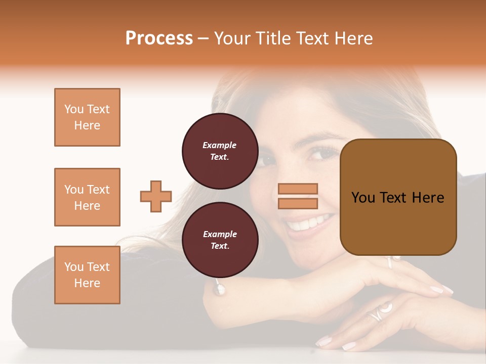 A Woman Is Smiling And Posing For A Picture PowerPoint Template