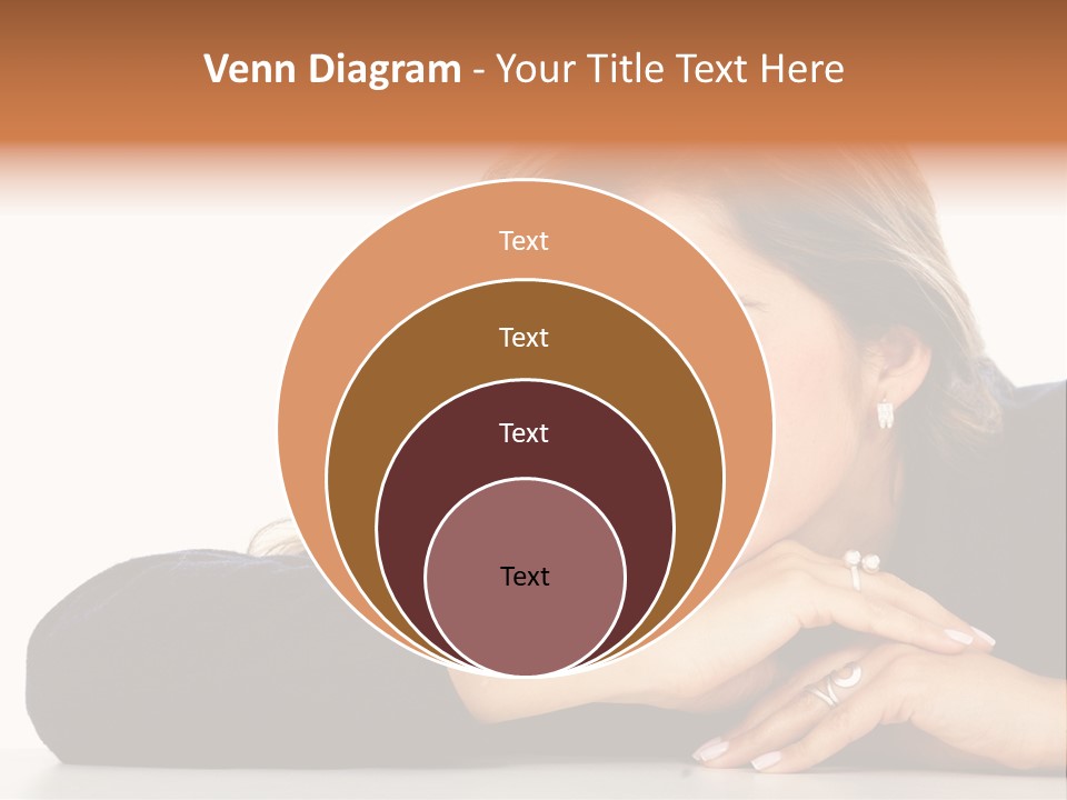 A Woman Is Smiling And Posing For A Picture PowerPoint Template