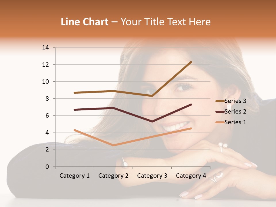 A Woman Is Smiling And Posing For A Picture PowerPoint Template