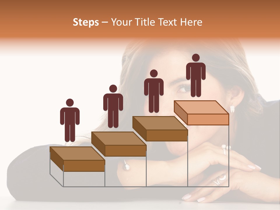 A Woman Is Smiling And Posing For A Picture PowerPoint Template