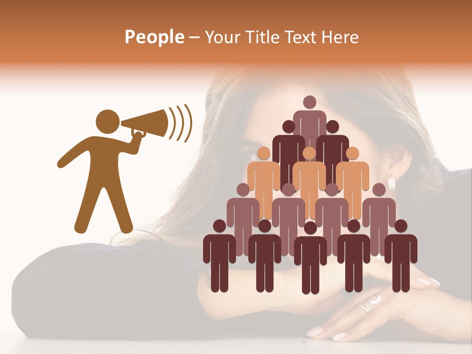 A Woman Is Smiling And Posing For A Picture PowerPoint Template