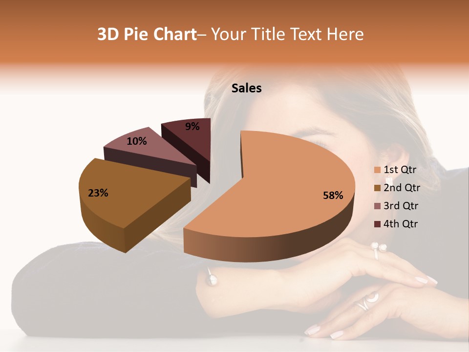 A Woman Is Smiling And Posing For A Picture PowerPoint Template