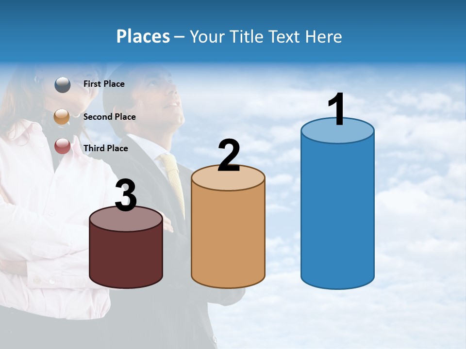 A Man And A Woman Standing Next To Each Other PowerPoint Template