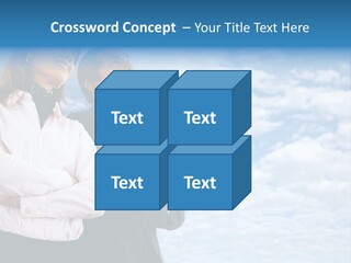 A Man And A Woman Standing Next To Each Other PowerPoint Template