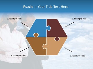 A Man And A Woman Standing Next To Each Other PowerPoint Template