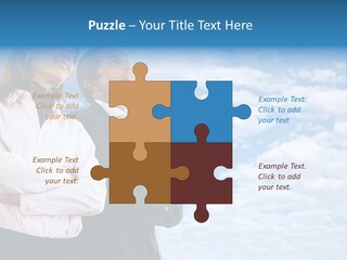 A Man And A Woman Standing Next To Each Other PowerPoint Template