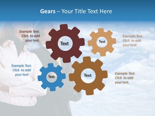A Man And A Woman Standing Next To Each Other PowerPoint Template