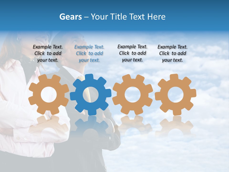 A Man And A Woman Standing Next To Each Other PowerPoint Template