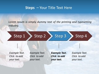 A Man And A Woman Standing Next To Each Other PowerPoint Template