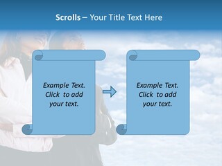 A Man And A Woman Standing Next To Each Other PowerPoint Template