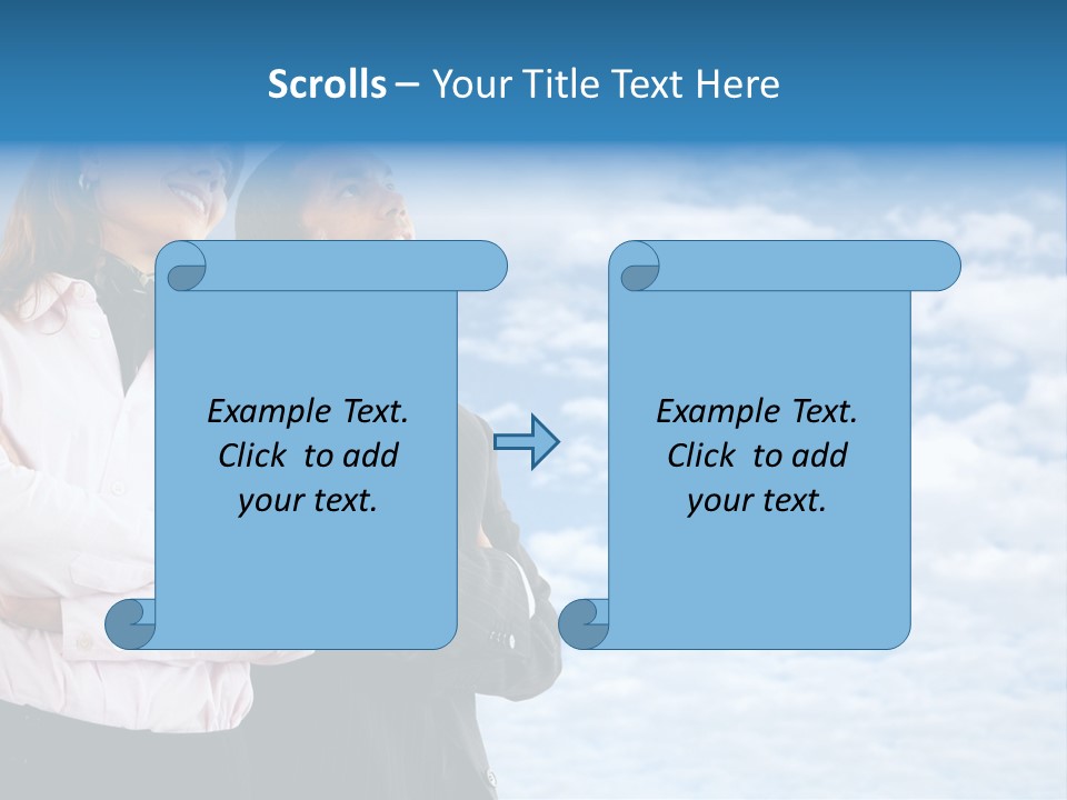 A Man And A Woman Standing Next To Each Other PowerPoint Template