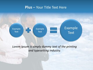 A Man And A Woman Standing Next To Each Other PowerPoint Template