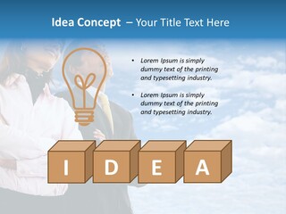 A Man And A Woman Standing Next To Each Other PowerPoint Template