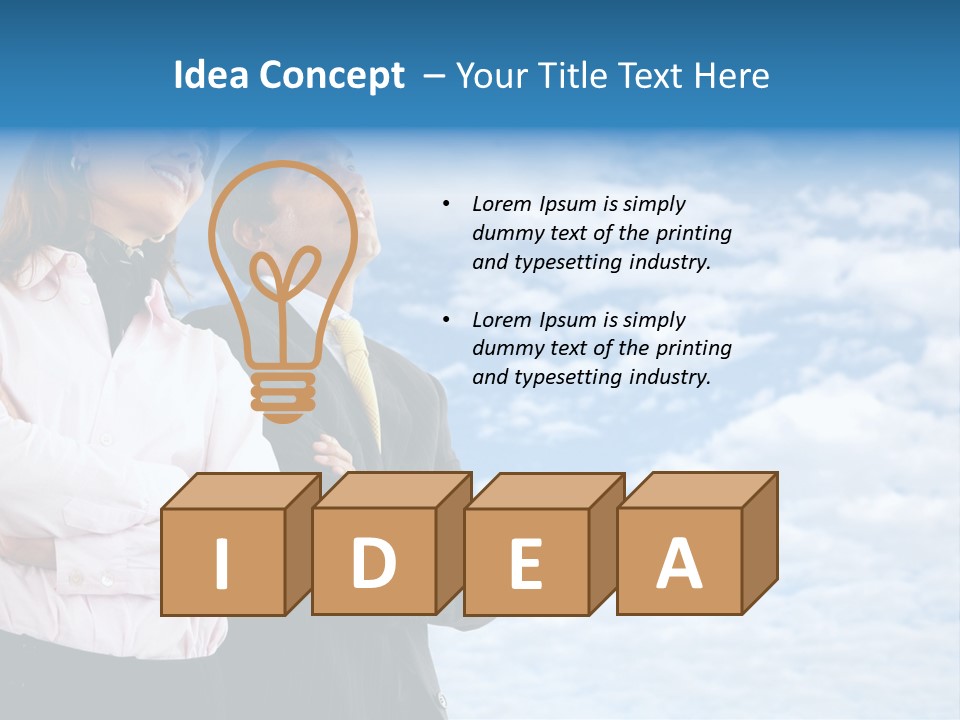 A Man And A Woman Standing Next To Each Other PowerPoint Template