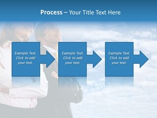 A Man And A Woman Standing Next To Each Other PowerPoint Template
