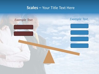 A Man And A Woman Standing Next To Each Other PowerPoint Template