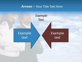 A Man And A Woman Standing Next To Each Other PowerPoint Template