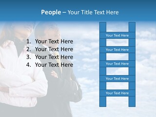 A Man And A Woman Standing Next To Each Other PowerPoint Template