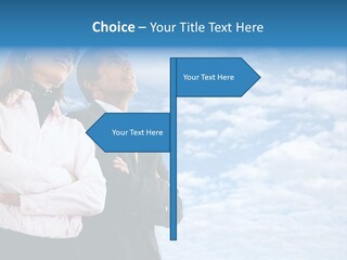 A Man And A Woman Standing Next To Each Other PowerPoint Template