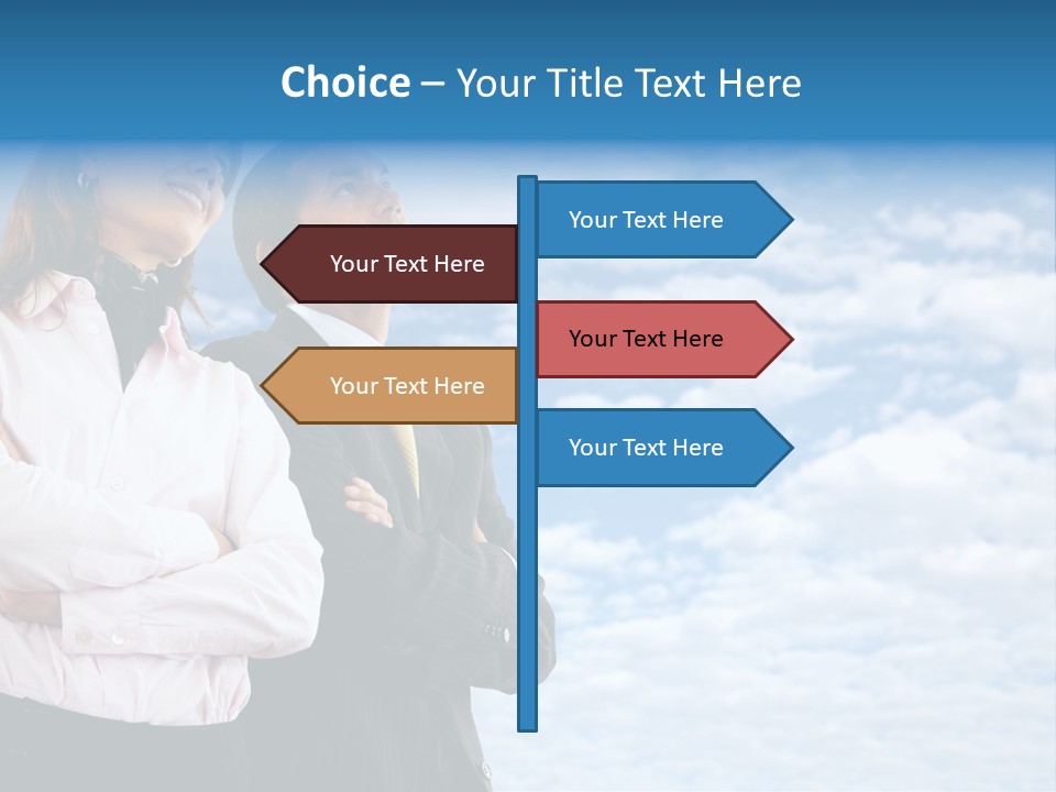 A Man And A Woman Standing Next To Each Other PowerPoint Template