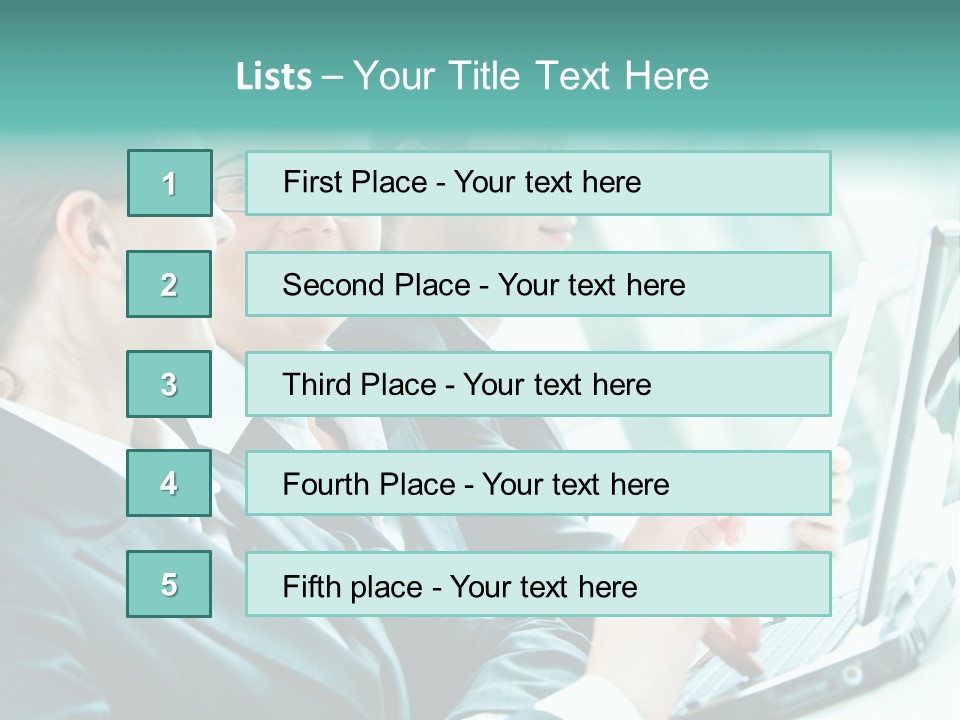 A Group Of People Sitting At A Table With A Laptop PowerPoint Template