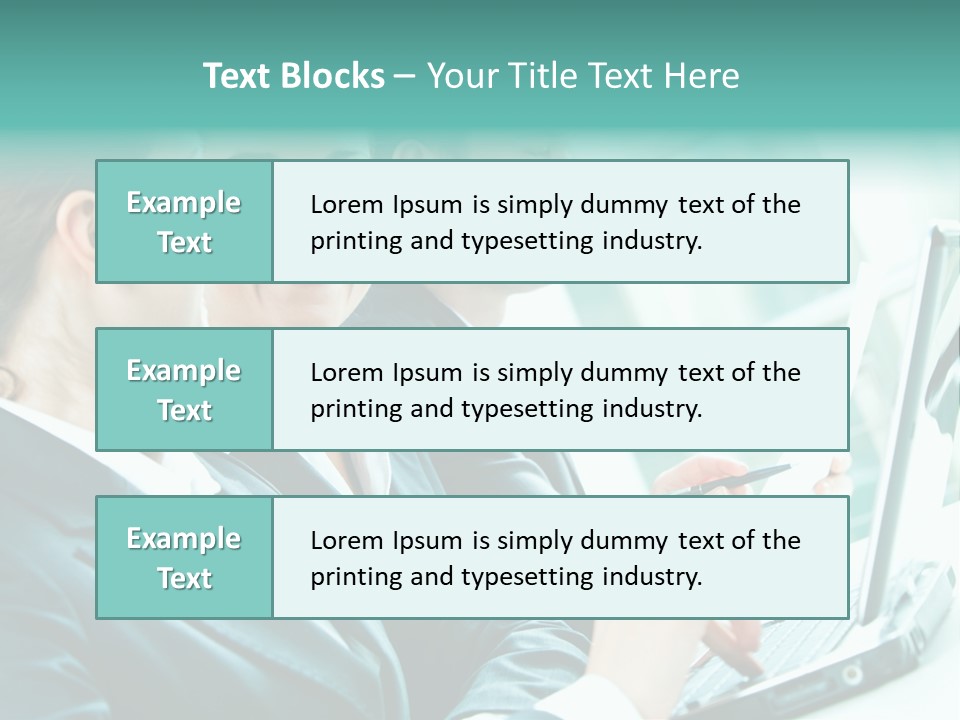 A Group Of People Sitting At A Table With A Laptop PowerPoint Template