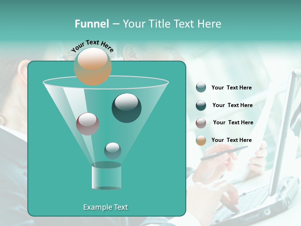 A Group Of People Sitting At A Table With A Laptop PowerPoint Template