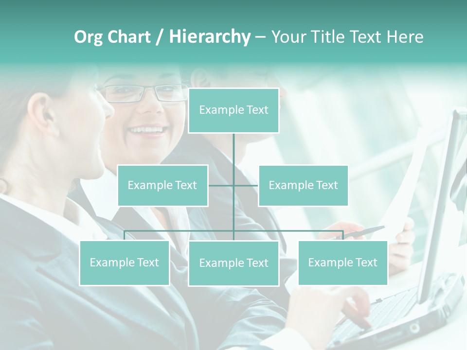 A Group Of People Sitting At A Table With A Laptop PowerPoint Template
