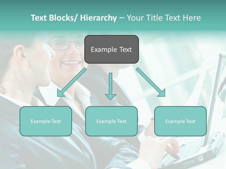 A Group Of People Sitting At A Table With A Laptop PowerPoint Template