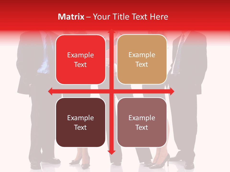 A Group Of Business People Standing Next To Each Other PowerPoint Template