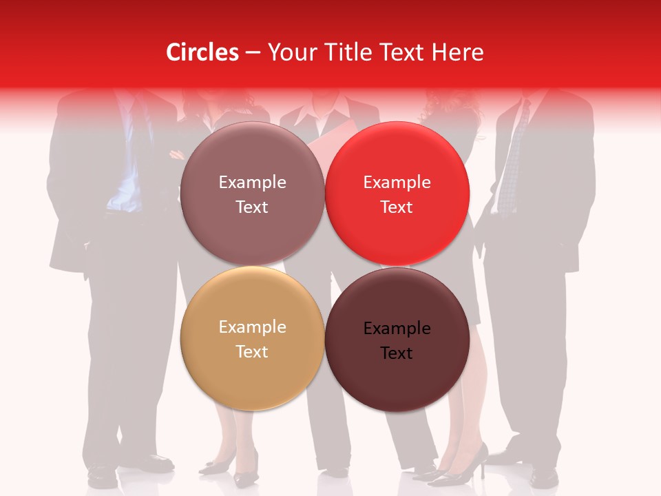 A Group Of Business People Standing Next To Each Other PowerPoint Template