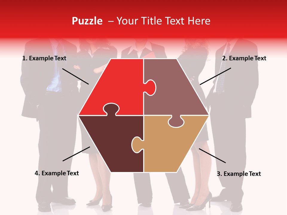 A Group Of Business People Standing Next To Each Other PowerPoint Template