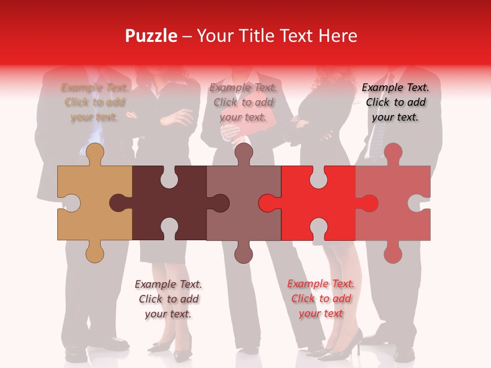 A Group Of Business People Standing Next To Each Other PowerPoint Template