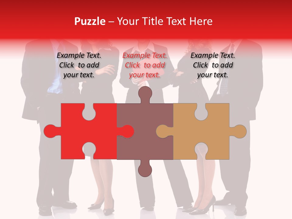 A Group Of Business People Standing Next To Each Other PowerPoint Template