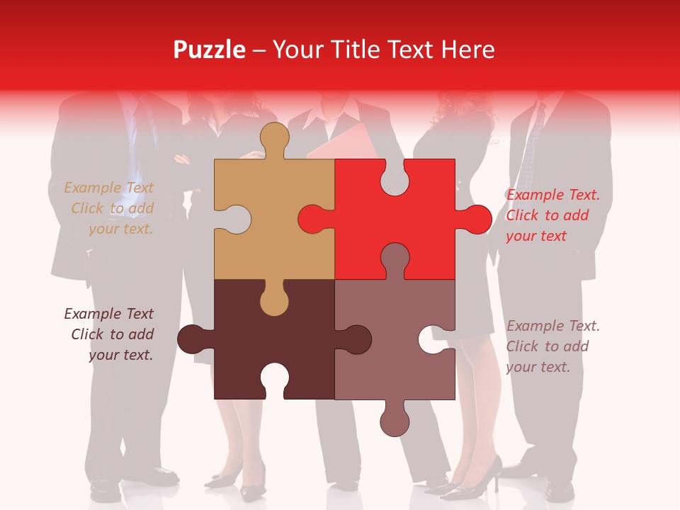 A Group Of Business People Standing Next To Each Other PowerPoint Template