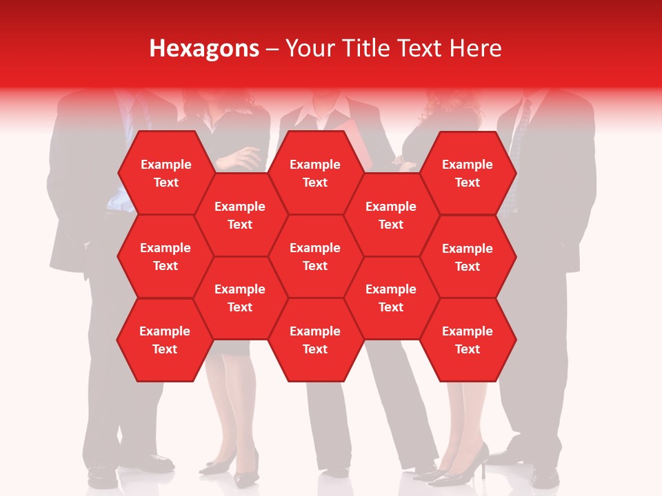 A Group Of Business People Standing Next To Each Other PowerPoint Template