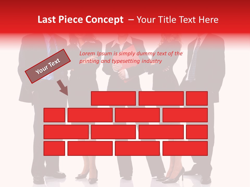 A Group Of Business People Standing Next To Each Other PowerPoint Template