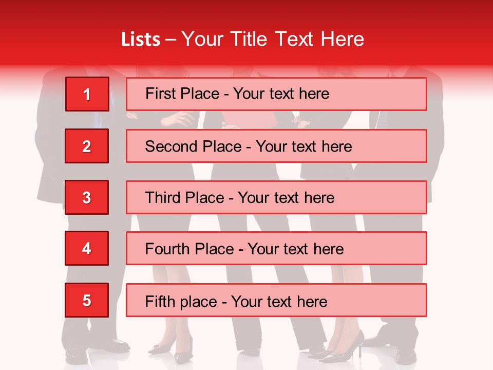 A Group Of Business People Standing Next To Each Other PowerPoint Template